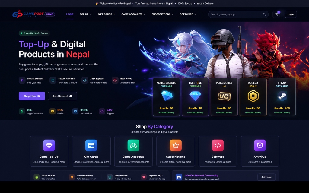 GamePort Nepal screenshot